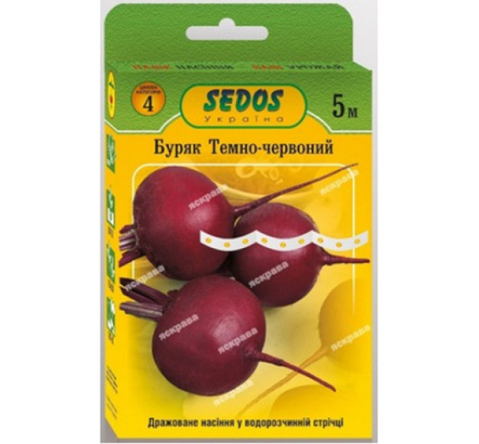 Буряк стол на стрічці Темно-червоний 5м