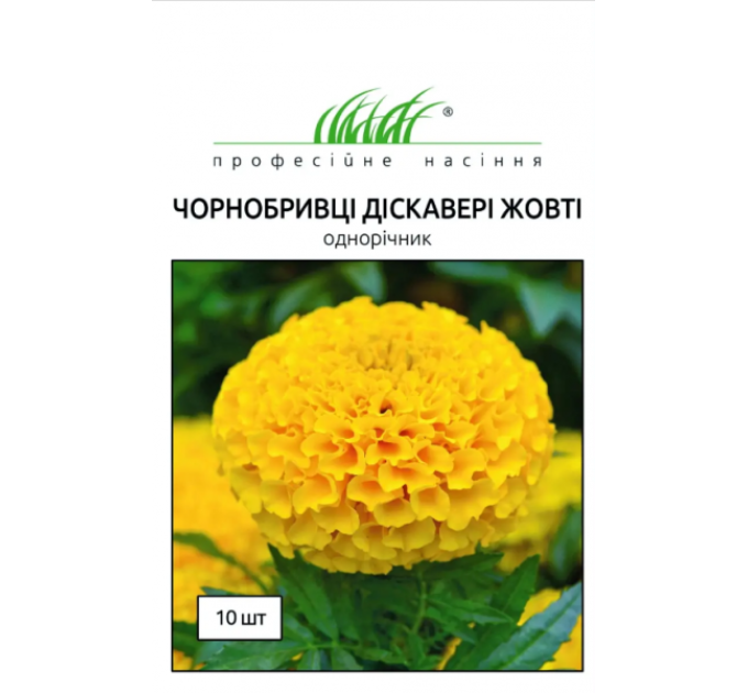 Чорнобривці прямостоячі Діскавері жовті 10 шт ПРОФ