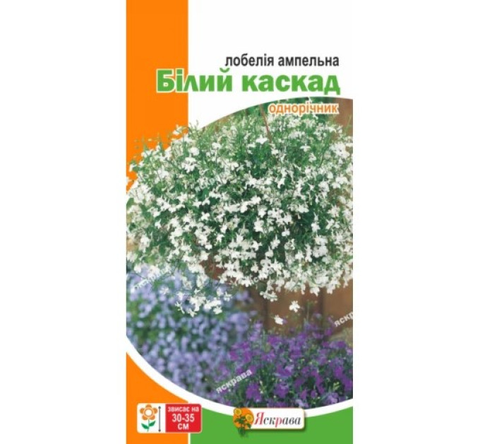 Квіти Лобелія ампельна Білий каскад 0,1г