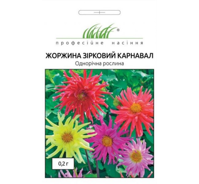 Жоржина голчаста Зірковий карнавал суміш 0,2 г ПРОФ